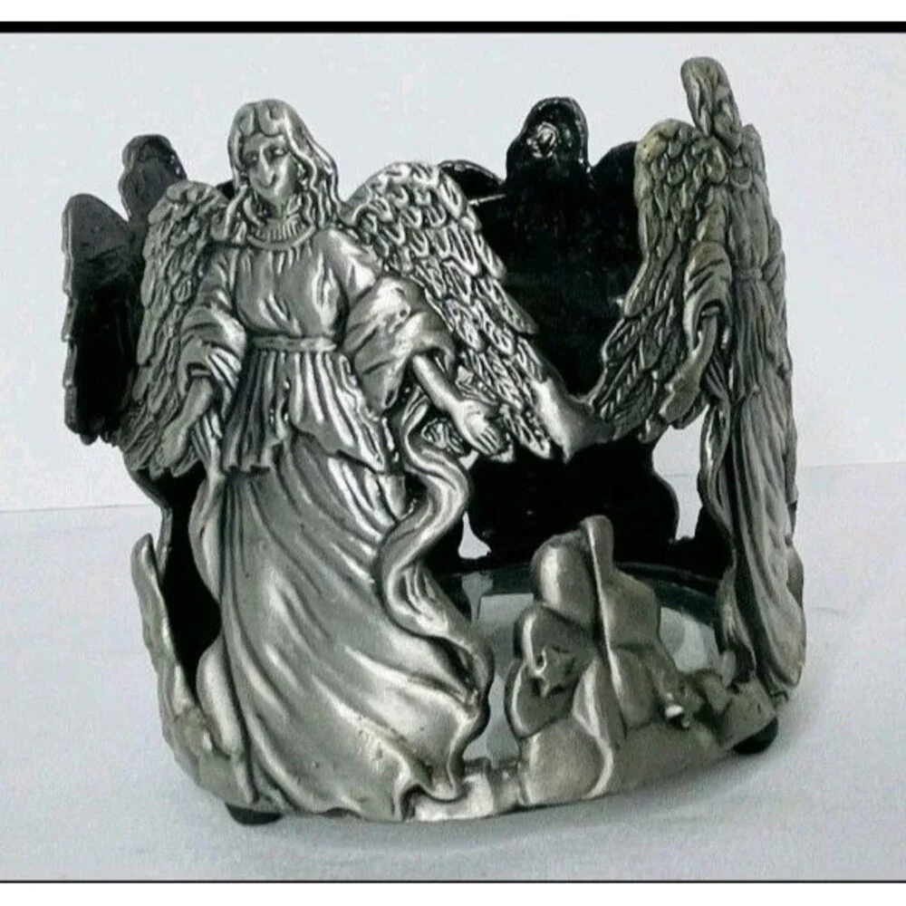 Pewter Angel Candle Holder
